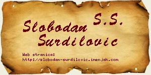 Slobodan Šurdilović vizit kartica